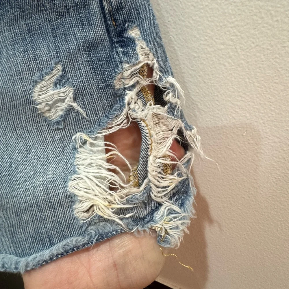 Agolde Parker Jean Shorts size 28 Distressed